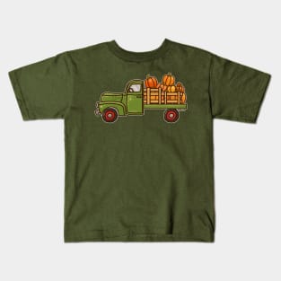 Pickup A Pumpkin! (Green Version) Kids T-Shirt